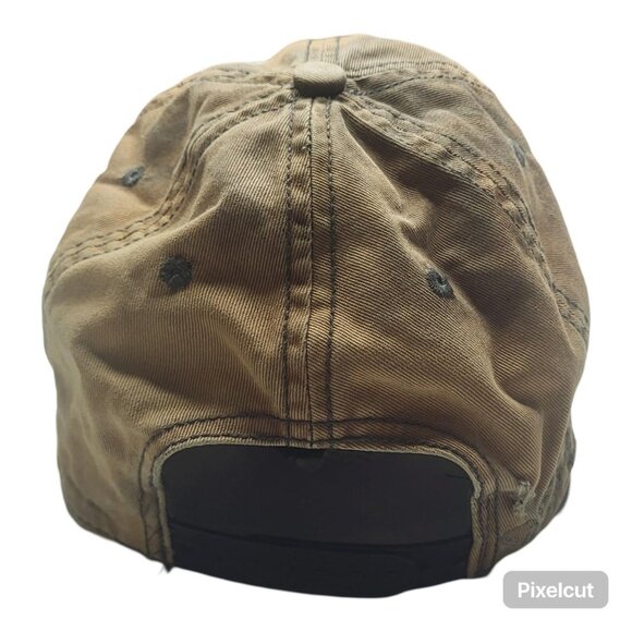 The Simpsons Duff beer Custom Hand Dyed Distressed Cap Dad Hat Y2k - Picture 3 of 3